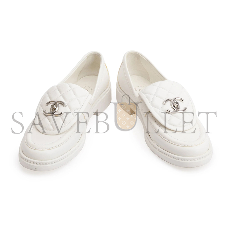 CHANEL QUILTED LEATHER CC TURNLOCK LOAFERS G45474